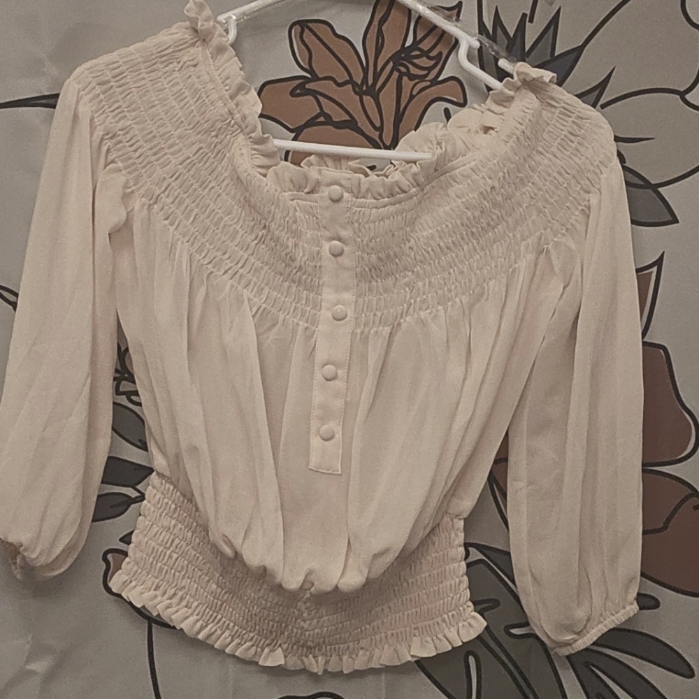 Lace off the shoulder top